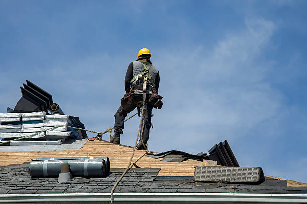 Professional Gutter Installation technician working in North Dartmouth, MA